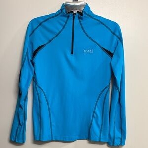 Gore Running Wear Top - Women’s Small, Long-Sleeve, Quarter Zip, Vibrant Blue